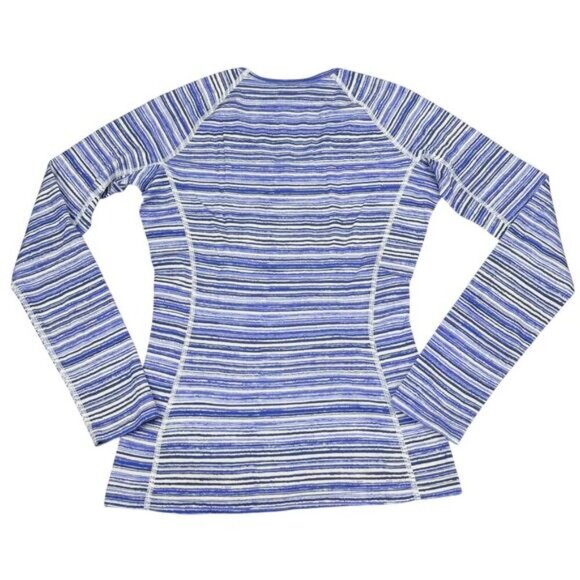 ICEBREAKER Women's New Zealand Merino Bodyfit+ 200 Long Sleeve Top Sz XS Striped - Picture 6 of 6